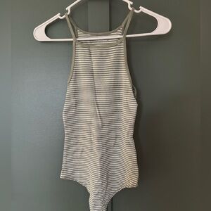 Abercrombie striped bodysuit